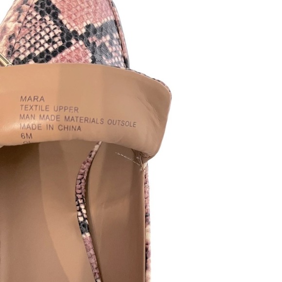 AEROSOLES Aware Mara Snakeskin Vegan Leather Pink & Black Closed Toe Pump. - Picture 8 of 8